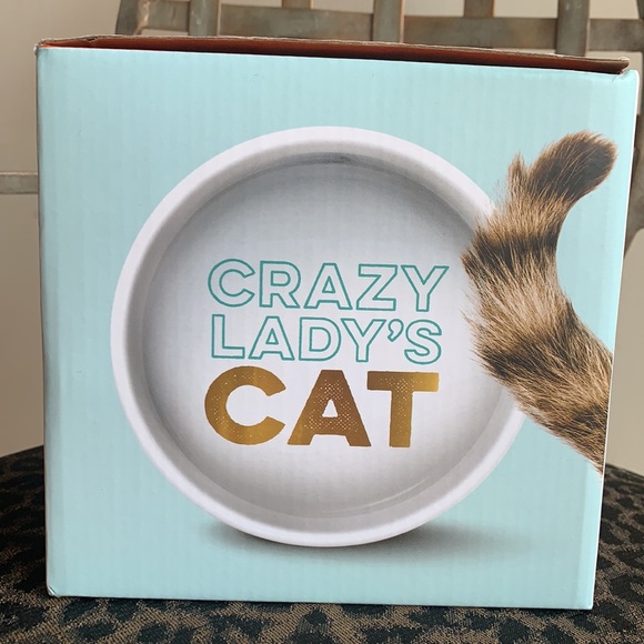 🎉HP!!🎉 Howligans Crazy Cat Lady Ceramic Mug & Pet Bowl Set - Picture 2 of 9